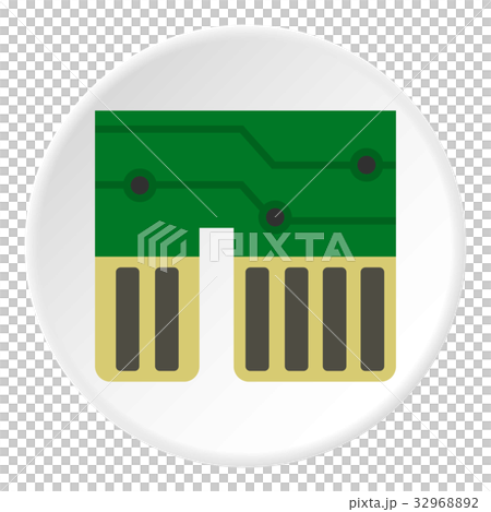 Computer chipset icon circle Computer chipset icon circle 32968892