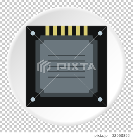 Modern multicore CPU icon circle Modern multicore CPU icon circle 32968893