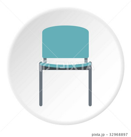 Blue office metal chair icon circle Blue office metal chair icon circle 32968897