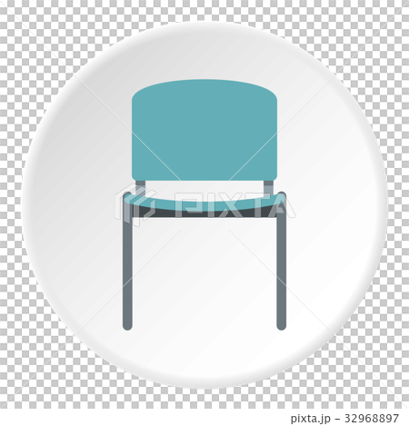 Blue office metal chair icon circle Blue office metal chair icon circle 32968897