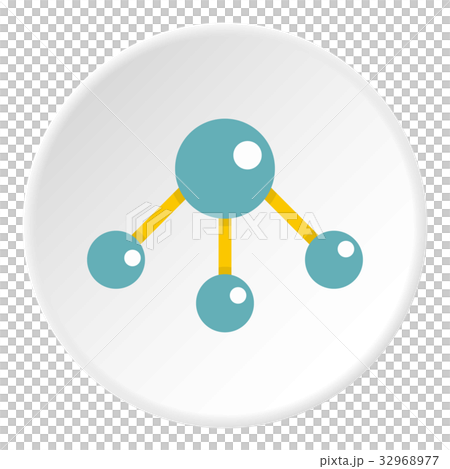 Abstract blue molecules icon circle - Stock Illustration [32968977] - PIXTA