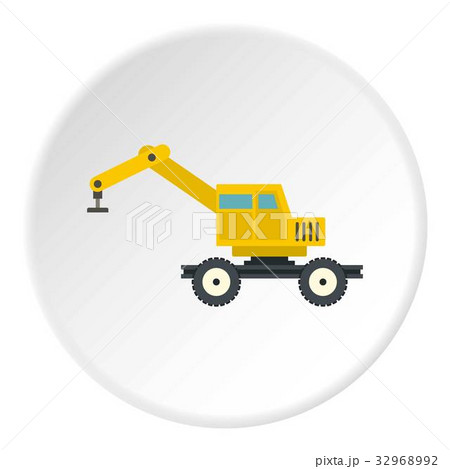 Crane truck icon circle 32968992