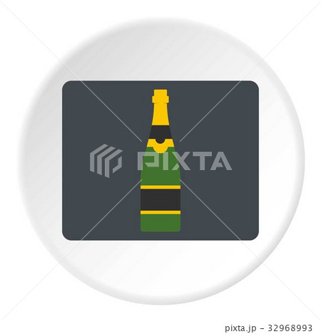 Champagne bottle icon circle 32968993
