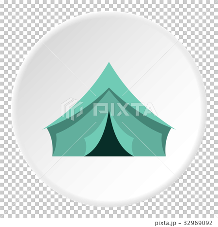 Turquoise tent icon circle Turquoise tent icon circle 32969092