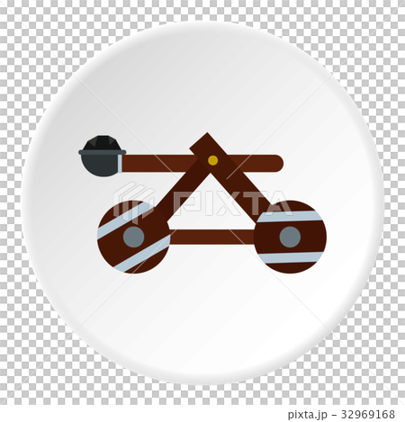 Medieval siege catapult icon circle Medieval siege catapult icon circle 32969168