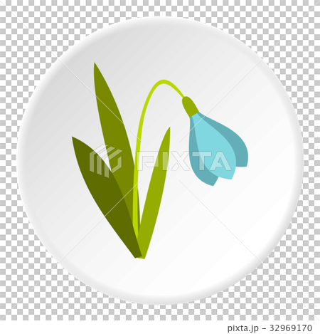 Snowdrop Icon Circleのイラスト素材