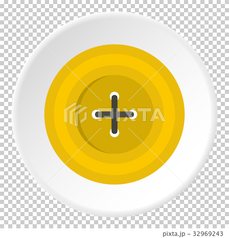 Yellow round sewing button icon circle - Stock Illustration [32969243 ...