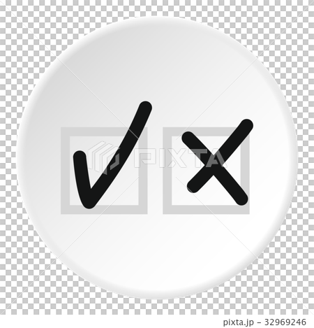 Checkmark to accept and refusal icon circle Checkmark to accept and refusal icon circle 32969246