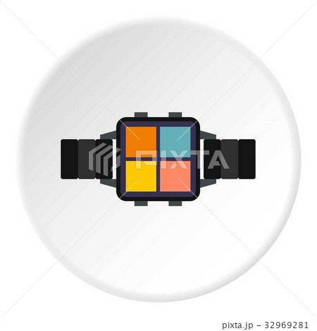 Smart watch icon circle 32969281