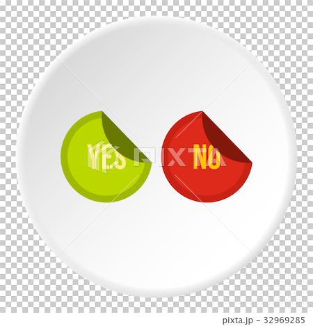 Yes and no buttons icon circle Yes and no buttons icon circle 32969285