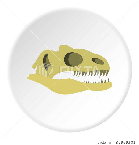 Dinosaur skull icon circle Dinosaur skull icon circle 32969301