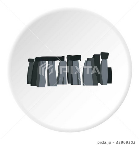 Stonehenge icon circle 32969302