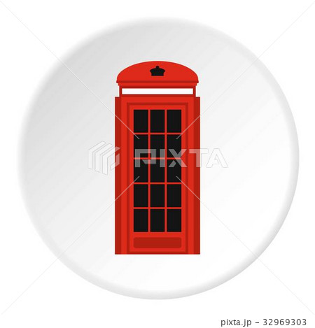 Phone booth icon circle 32969303