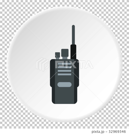 Portable radio transceiver icon circle 32969346