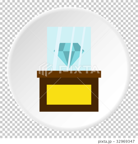Diamond on a pedestal icon circle 32969347