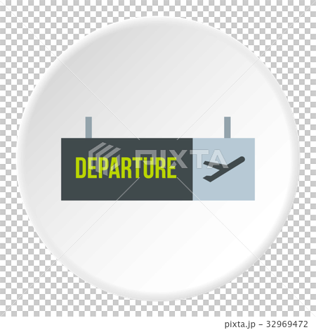 Sign of departure at the airport icon circle 32969472