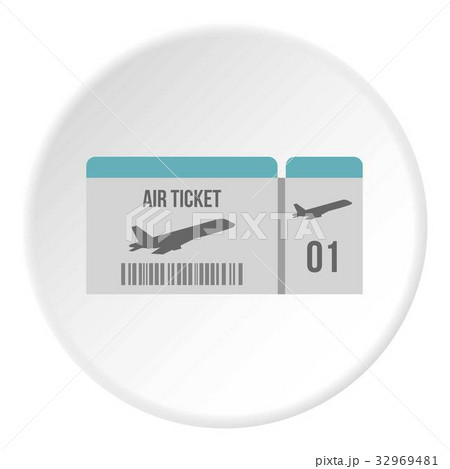 Air ticket icon circle 32969481