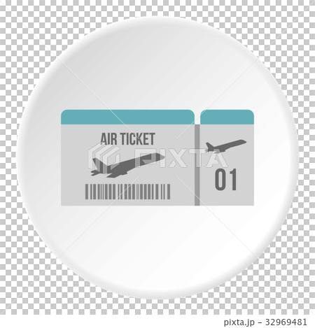 Air ticket icon circle 32969481