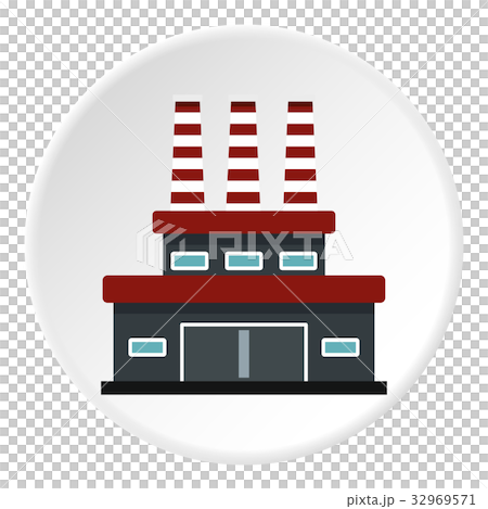 Large oil refinery icon circle 32969571