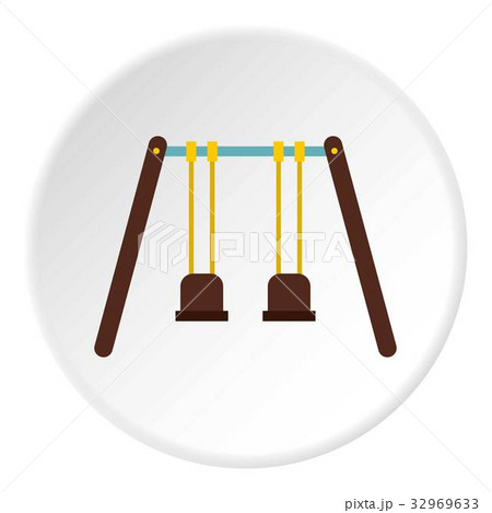 Playground swings icon circle 32969633