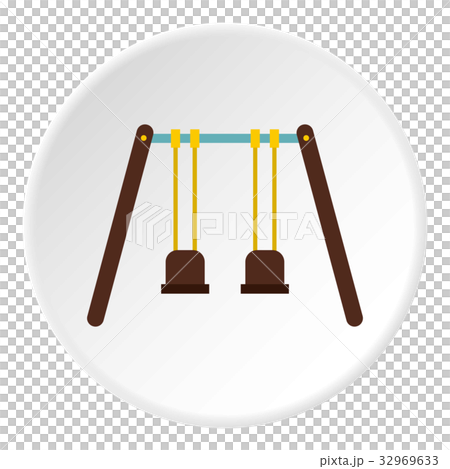 Playground swings icon circle 32969633