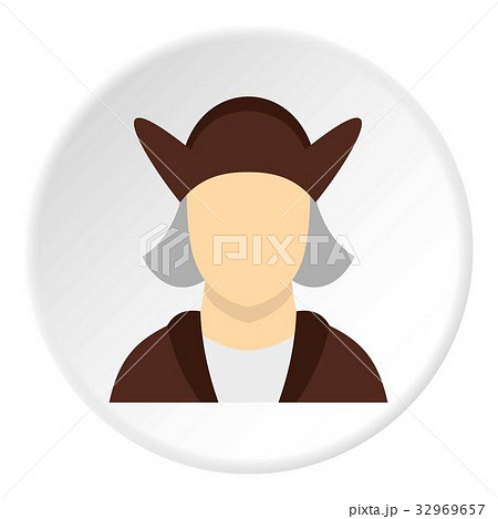 Man wearing in Christopher Columbus costume icon 32969657