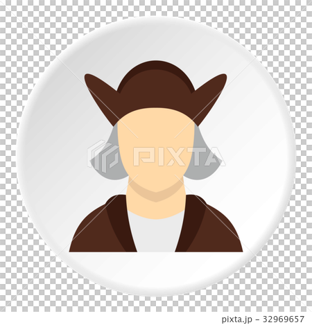 Man wearing in Christopher Columbus costume icon 32969657