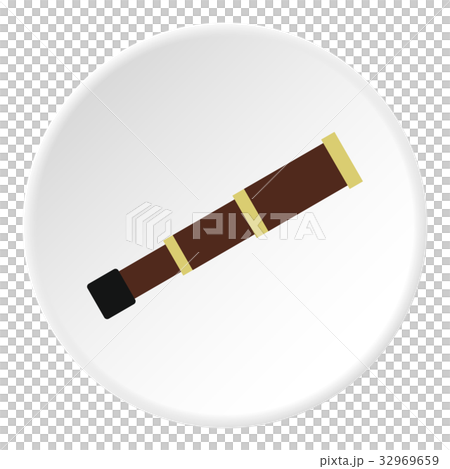Antique telescope icon circle 32969659