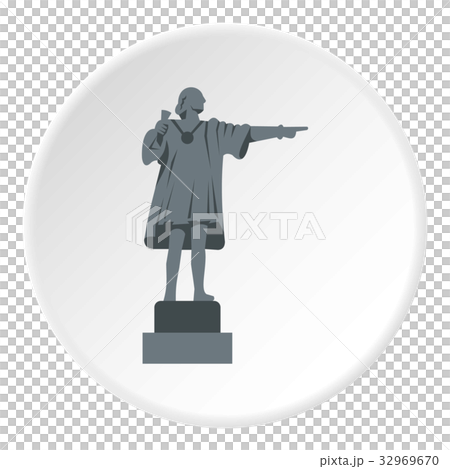 Christopher Columbus Statue icon circle 32969670