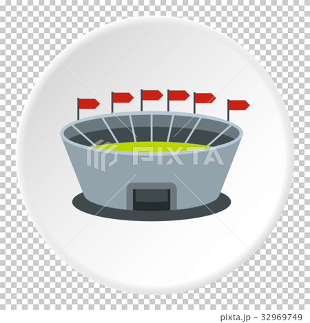 Round stadium with flags icon circle Round stadium with flags icon circle 32969749