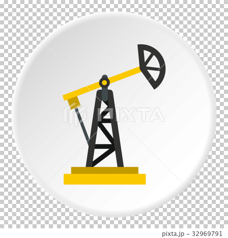 Oil rig icon circle Oil rig icon circle 32969791