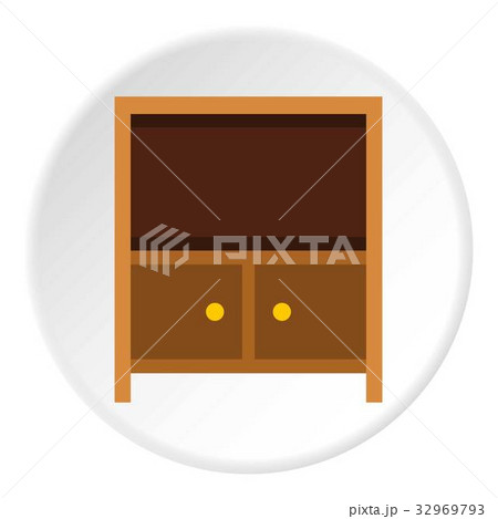 Curbstone under TV icon circle Curbstone under TV icon circle 32969793