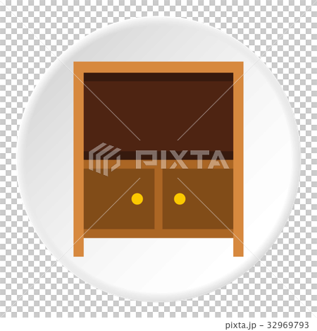 Curbstone under TV icon circle Curbstone under TV icon circle 32969793