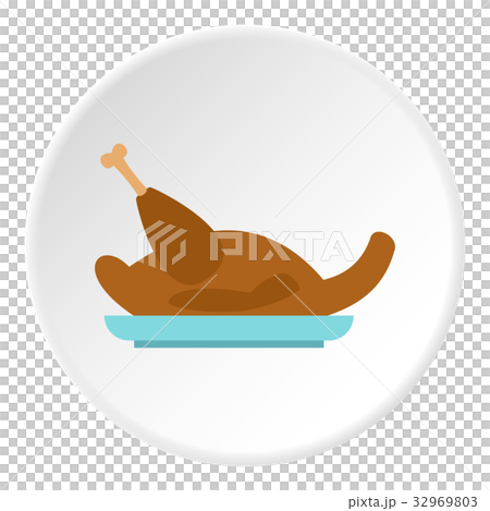 Fried chicken icon circle 32969803