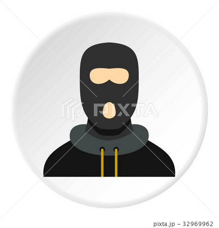 Masked robber icon circle 32969962