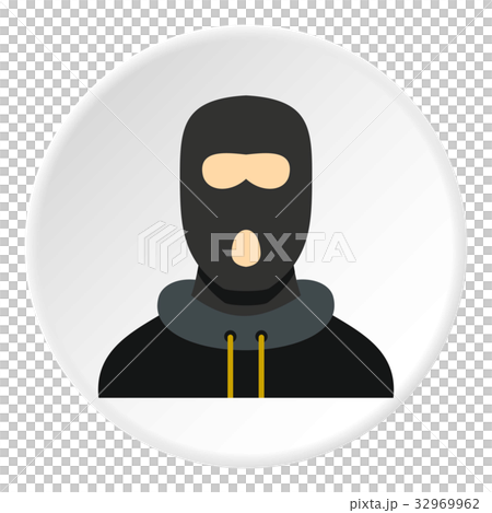 Masked robber icon circle 32969962