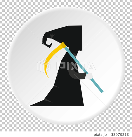 Death with scythe icon circle 32970218