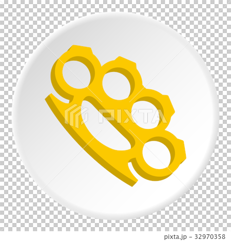 Yellow knuckles icon circle 32970358