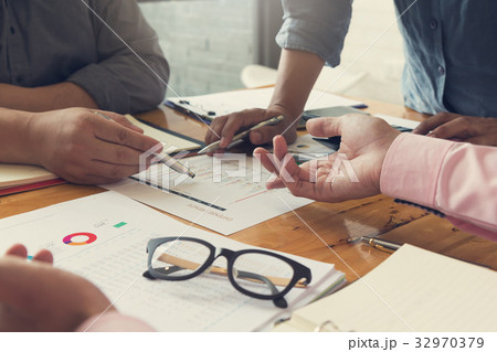 Business and finance concept of office working Business and finance concept of office working 32970379