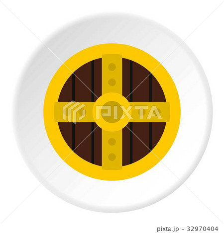 Round protective shield icon circle 32970404