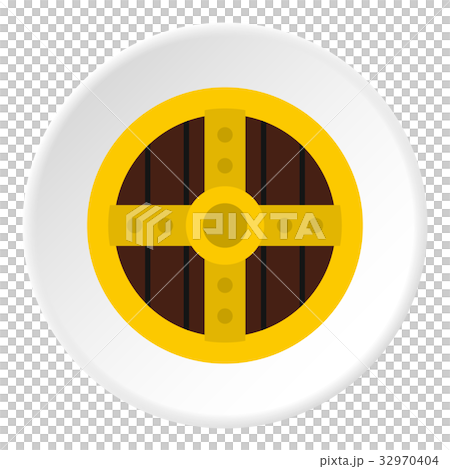 Round protective shield icon circle 32970404
