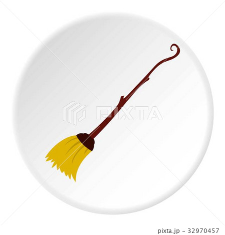 Witch broom icon circle Witch broom icon circle 32970457