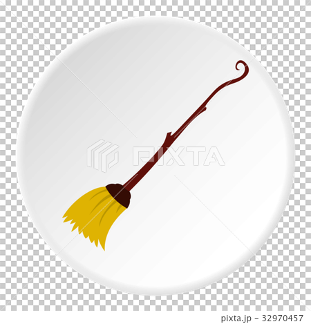 Witch broom icon circle 32970457