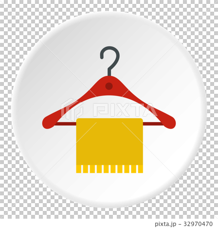 Hanger and towel icon circle 32970470