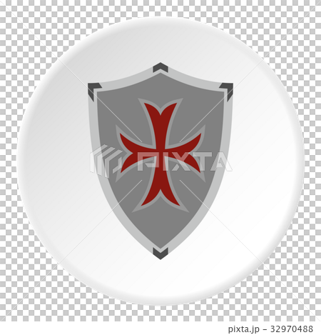 Protective shield icon circle 32970488
