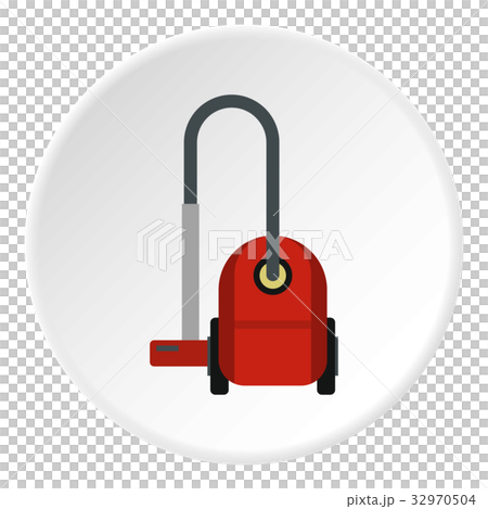 Red vacuum cleaner icon circle 32970504