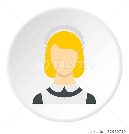 Maid icon circleのイラスト素材 [32970719] - PIXTA