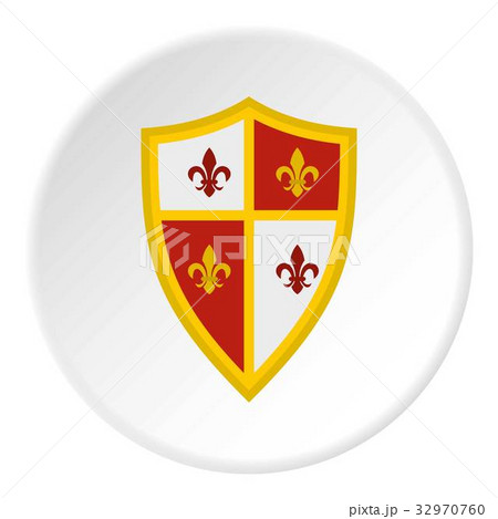 Royal shield icon circle 32970760