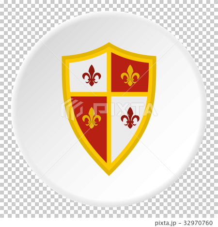 Royal shield icon circle 32970760