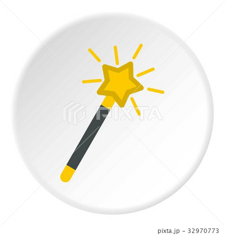 Magic wand icon circle Magic wand icon circle 32970773